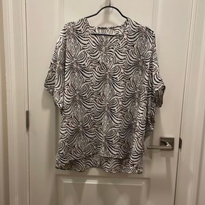 India Hicks Animal Print Blouse Julie Harrah Collaboration one size